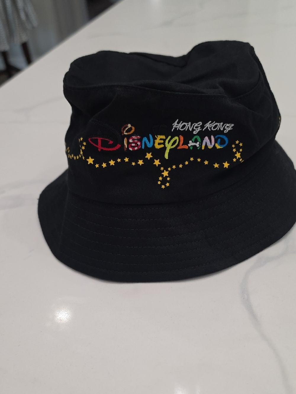 Disneyland Hong Kong Bucket Hat with Colorful Disneyland Embroidery adult size